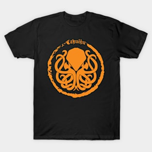 Cthulhu Logo Orange T-Shirt